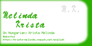 melinda krista business card
